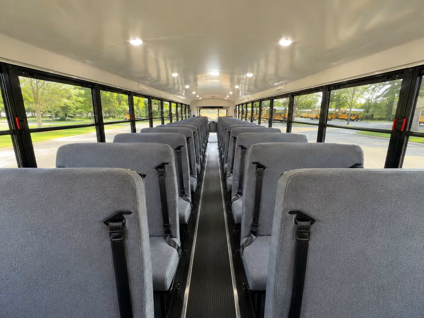 school bus inside