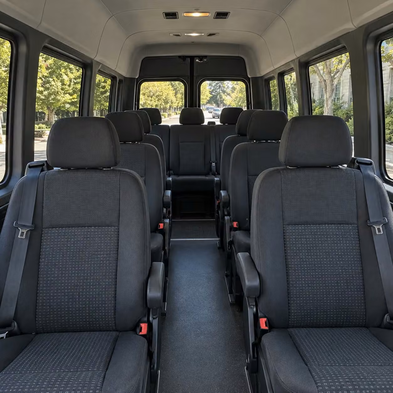 sprinter van with driver inside